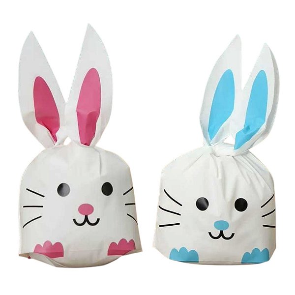 Sacolinha Surpresa Lembrancinha de Páscoa Doces de Presente Cesta de Chocolate Sacolinha Embalagem Ovo de Páscoa Enfeite Decoração de Mesa Coelhinho