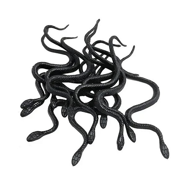 Mini Cobras de Borracha Enfeite Bicho Réptil Brincadeira Pegadinha Amigo da Onça Festa Selva Safari Decoração Halloween Dia das Bruxas