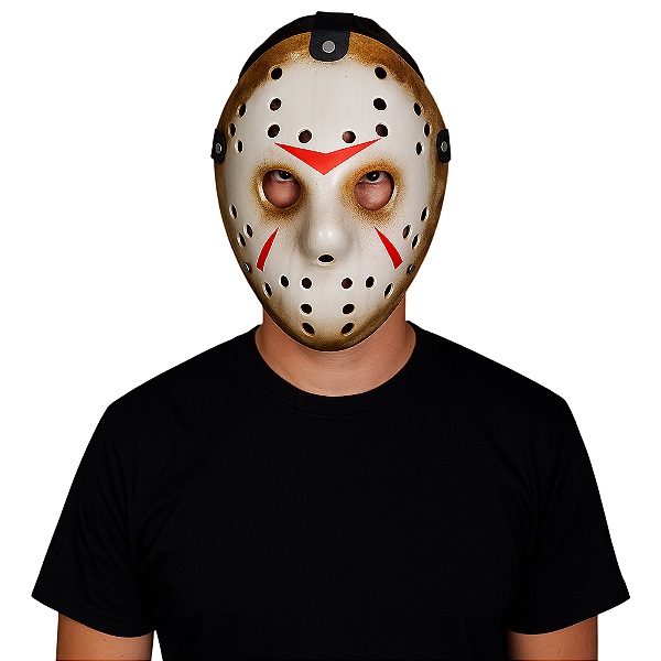 Máscara Jason Voohers Sexta Feira 13 Máscara Hoquei Cosplay Adulto Halloween Anime Terror