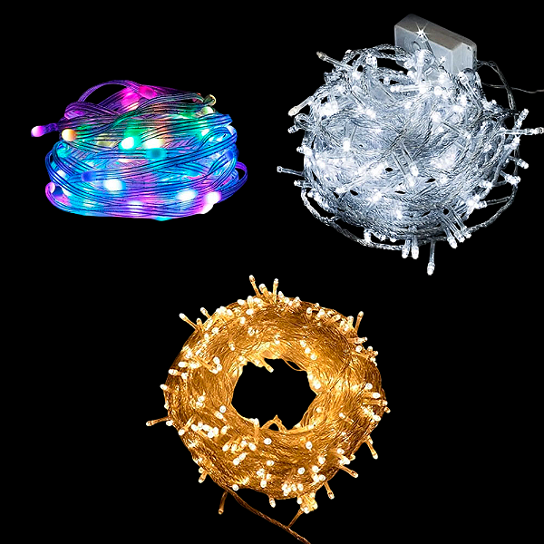 Pisca Pisca de Led Cordão de Luzes Fio de Luz de Natal Decoração Enfeite Ano Novo Reveillon Festa Noite Natalina