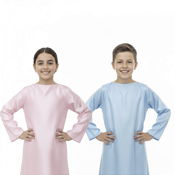 Fantasia Túnica de Anjo Infantil Colorida Anjinho Bata Azul Rosa Capa Coroação Querubim Teatro Arcanjo Festa Natal Batismo Carnaval