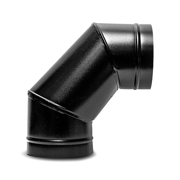 Curva para Chaminé 90 Graus Preto Texturizado