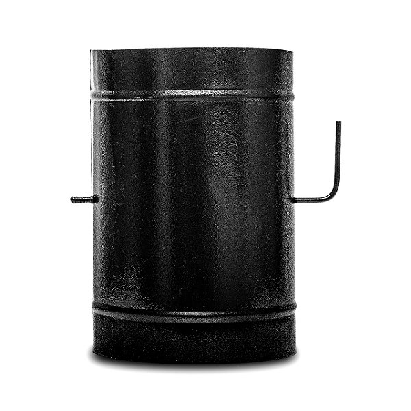 Dumper Para Chaminé em Galvanizado com Pintura Preta