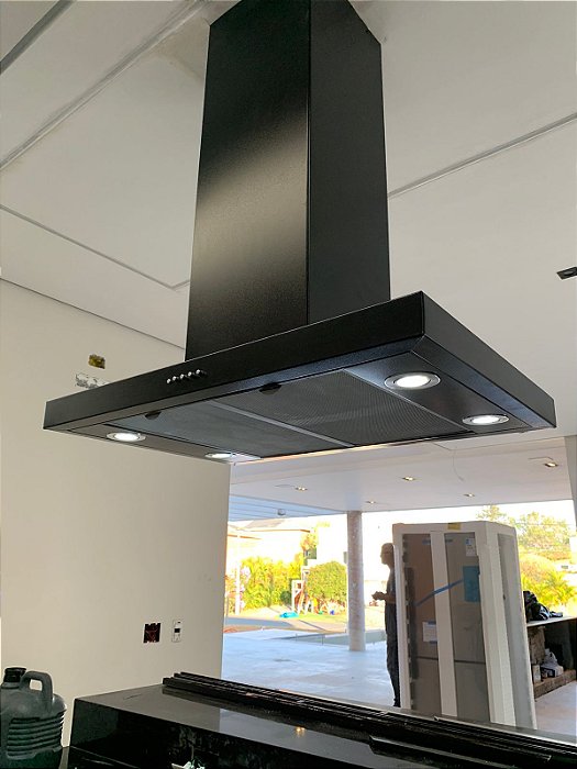 Coifa Para Cooktop Modelo Slim Preto