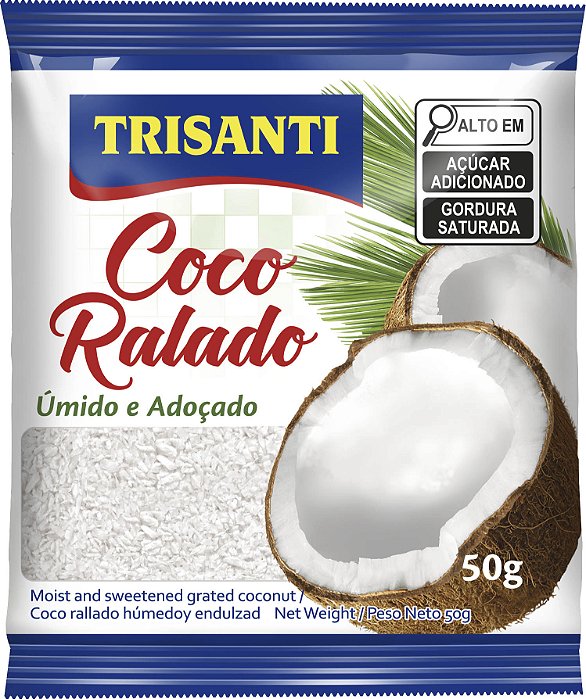 COCO RALADO UMIDO E ADOCADO - TRISANTI - 50G