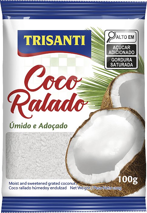 COCO RALADO UMIDO E ADOCADO - TRISANTI - 100G