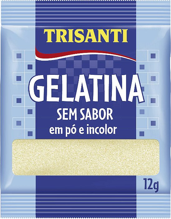 GELATINA EM PO SEM SABOR E INCOLOR - TRISANTI - 12G