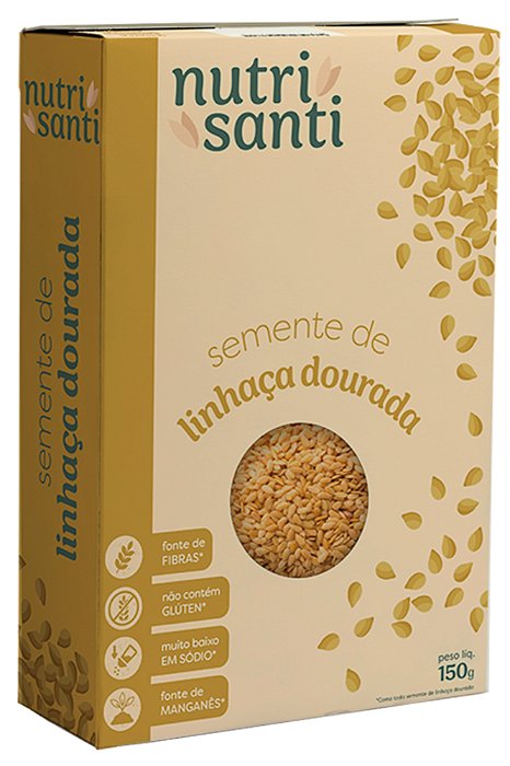 SEMENTE DE LINHAÇA DOURADA - NUTRISANTI - 150G