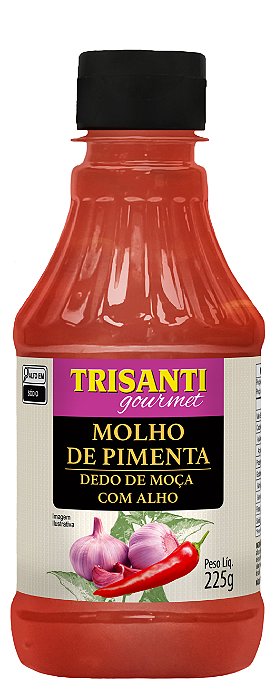 MOLHO DE PIMENTA DEDO DE MOCA COM ALHO - TRISANTI GOURMET - 225G