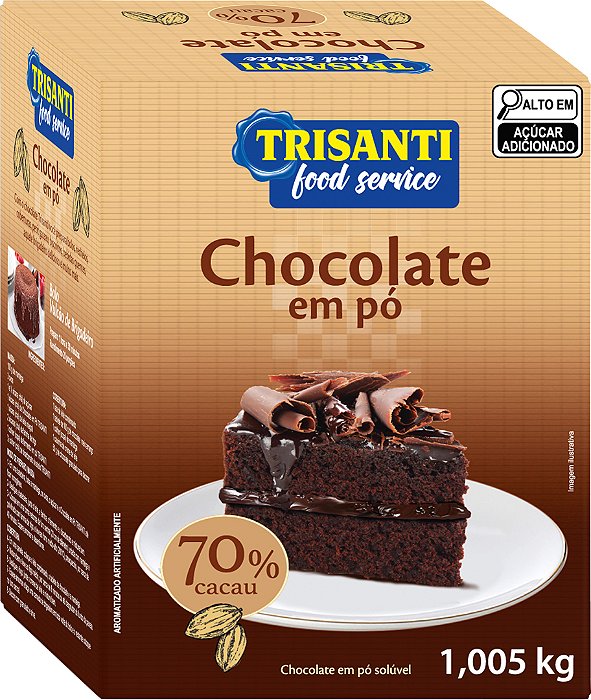 CHOCOLATE EM PO 70% DE CACAU - TRISANTI FOOD SERVICE - 1,005KG