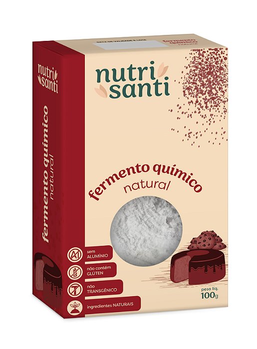 FERMENTO QUÍMICO NATURAL EM PÓ - NUTRISANTI - 100G