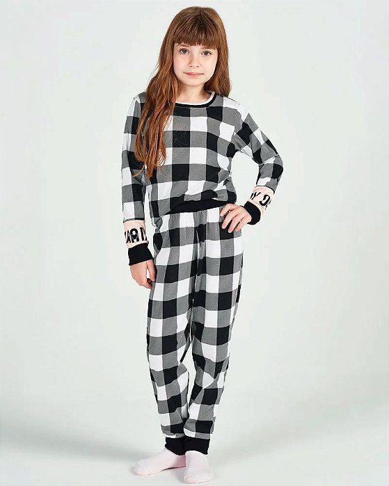 PIJAMA MANGA LONGA INFANTIL XADREZ 67563