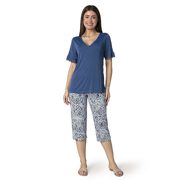 PIJAMA CAPRI BLUE ROSE