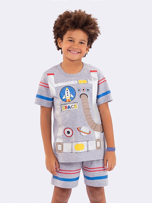 PIJAMA CURTO INFANTIL ASTRONAUTA