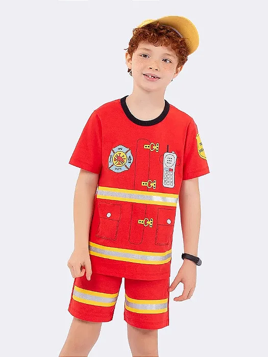 PIJAMA CURTO INFANTIL BOMBEIRO