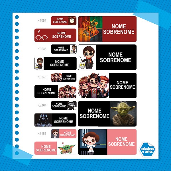 Kit Adesivo Escolar - Cultura Pop