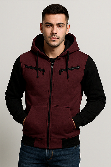 Casaco De Moletom Blusa De Frio Masculino Roupa Com Ziper