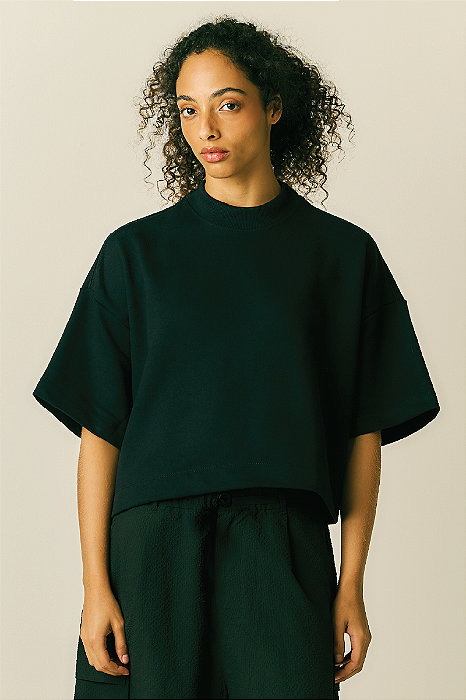 CROPPED OVERSIZED GOLA ALTA