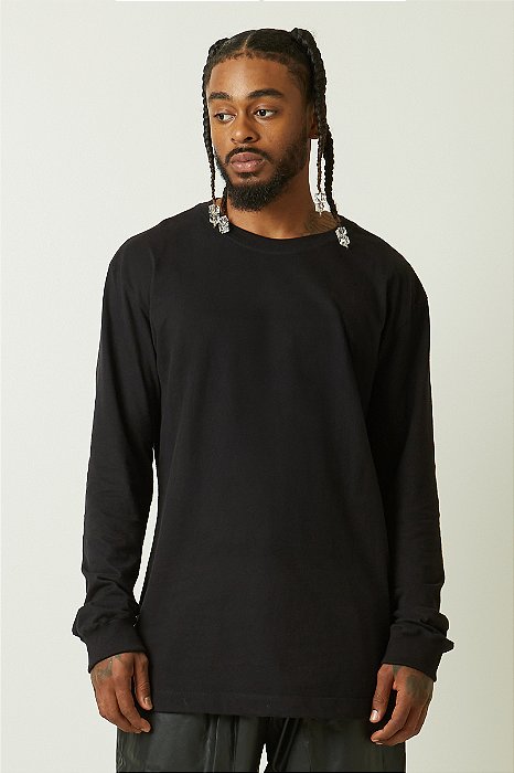 T-SHIRT AMPLA PELETIZADA MANGA LONGA