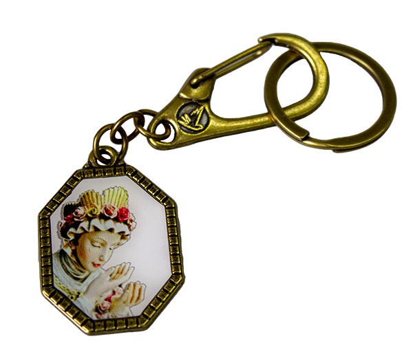 Chaveiro Hexagonal Mosquetão Oval