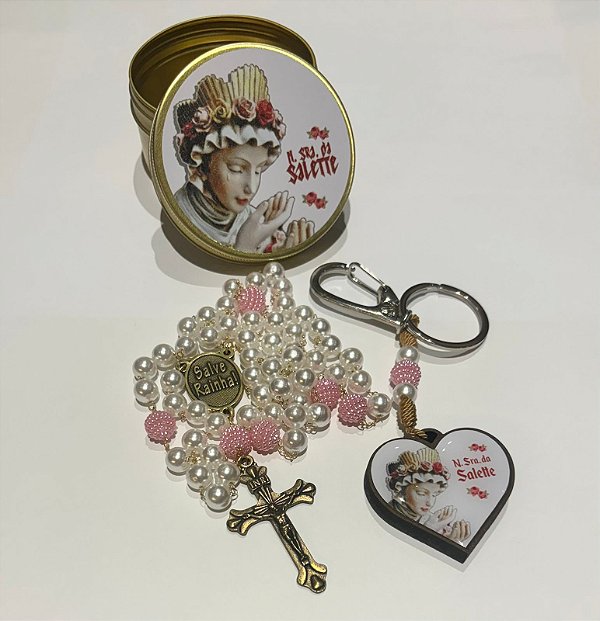 Conjunto de Terço e Chaveiro