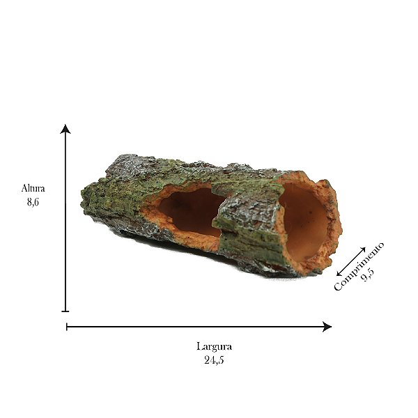 ENFEITE DE RESINA SOMA TRONCO TUNEL 02(24,5X9,5X8,6 CM)