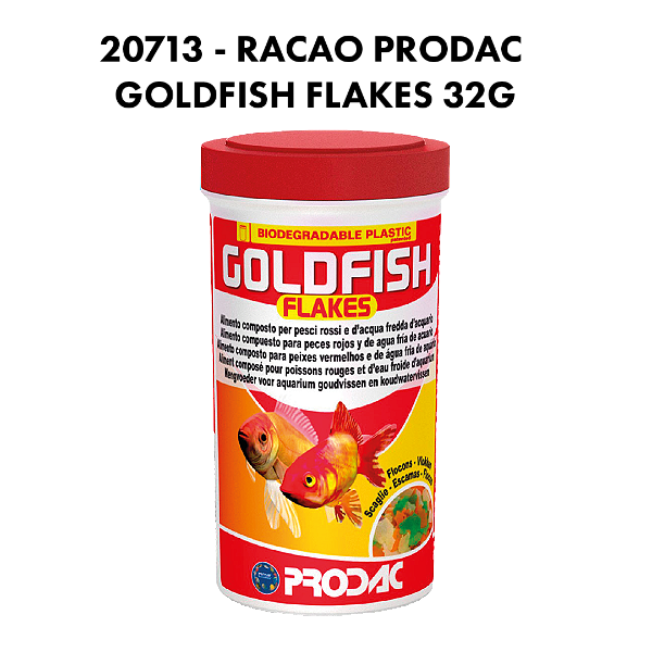 RACAO PRODAC GOLDFISH FLAKES PREMIUM 20G