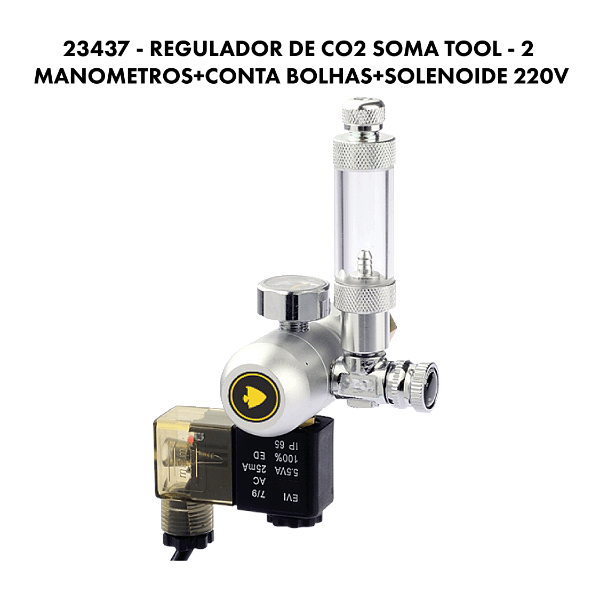 REGULADOR DE CO2 SOMA TOOL - 1 MANOMETRO SIMPLES (Padrao DIN Europeu)