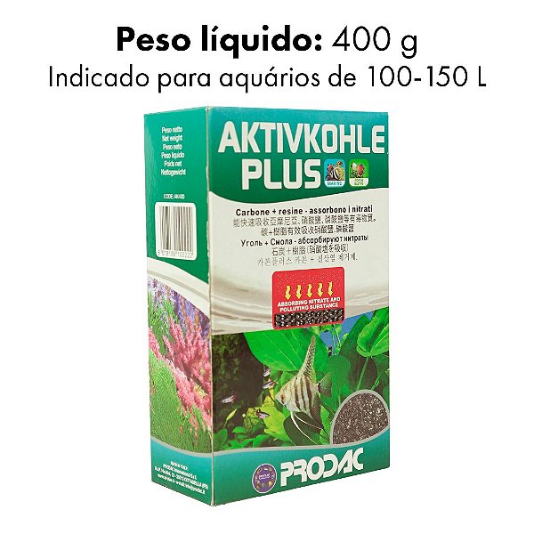 CARVAO ATIV+RESINA REMOV. NITRATO PRODAC AKTIVKOHLE PLUS400G