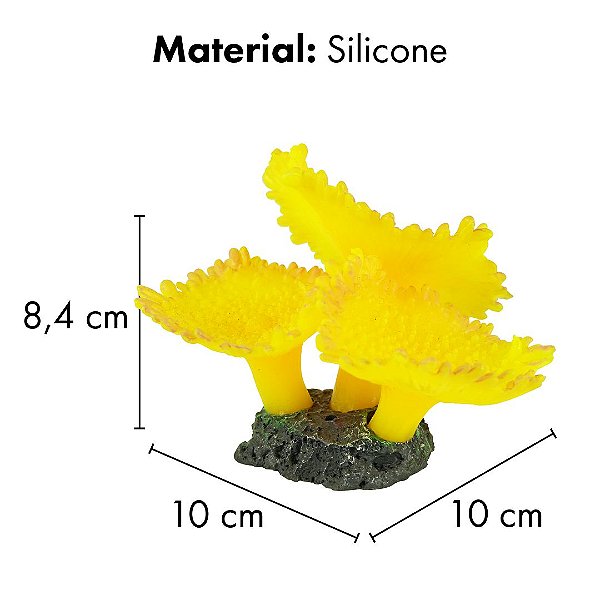 ENFEITE DE SILICONE SOMA CORAL MUSHROOM SPOTTED LARANJA 04