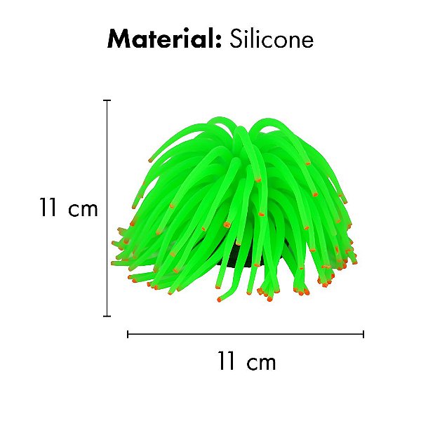 ENFEITE DE SILICONE SOMA ANEMONA SHORT VERDE 11 CM