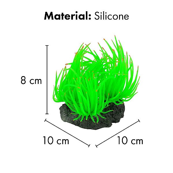 ENFEITE DE SILICONE SOMA ANEMONA LONG TENTACLE VERDE-MULTI