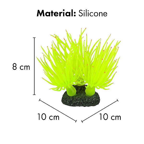 ENFEITE DE SILICONE SOMA ANEMONA LONG TENTACLE AMARELA-MULTI