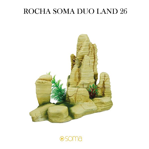 Enfeite Aquario Em Resina Soma Rocha Duo Land 26