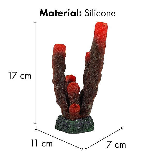 ENFEITE DE SILICONE SOMA INVERT ESPONJA TUBO VERMELHA