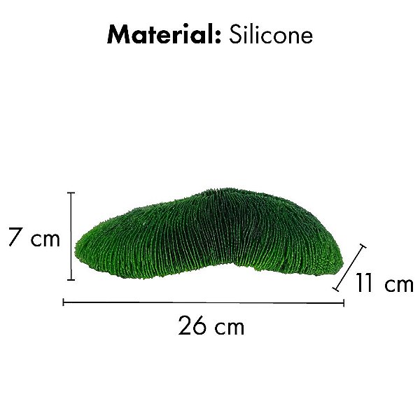 ENFEITE DE SILICONE SOMA CORAL TONGUE VERDE