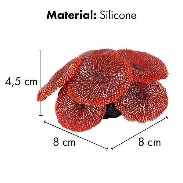 ENFEITE DE SILICONE SOMA CORAL RICORDEA VERMELHA 02