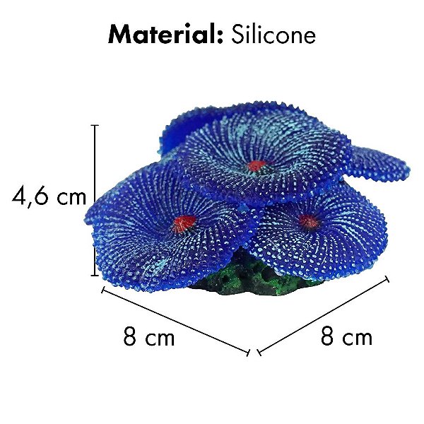 ENFEITE DE SILICONE SOMA CORAL RICORDEA AZUL 02