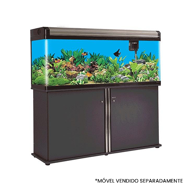 AQUARIO CURVO BOYU EA-150 LED 472L PRETO/CHAMPAGNE LIGHT 127V