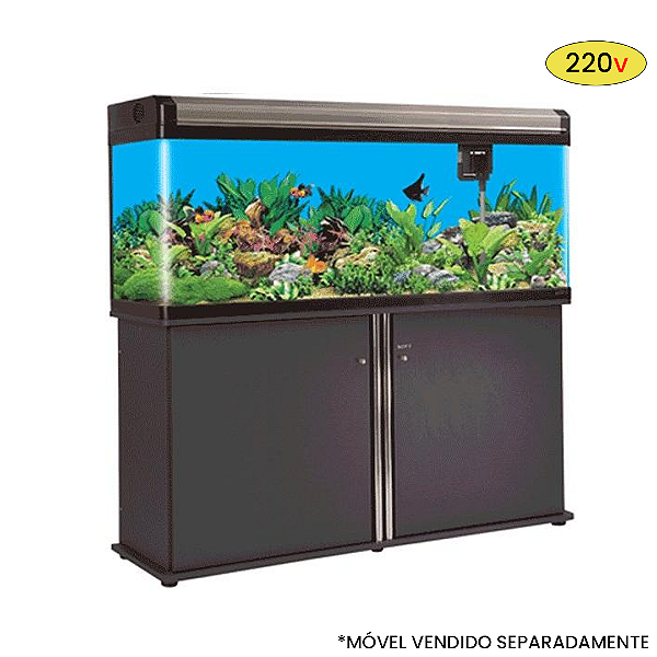 AQUARIO CURVO BOYU EA-150 LED 472L PRETO/CHAMPAGNE LIGHT 220V