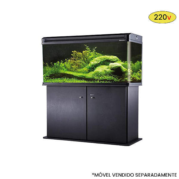 AQUARIO CURVO BOYU EA- 120E LED 200L PRETO 220V