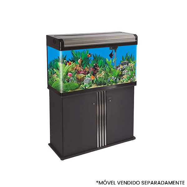 AQUARIO CURVO BOYU EA- 80 LED 148L PRETO/CHAMPAGNE LIGHT 127V