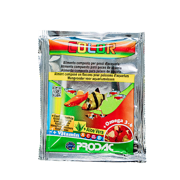 RACAO PRODAC TROPICAL COLOR FLAKES   12G (SACHE)