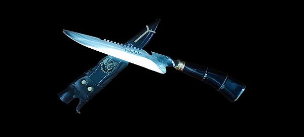 Faca Artesanal Lâmina torcida Aço 1070 8”