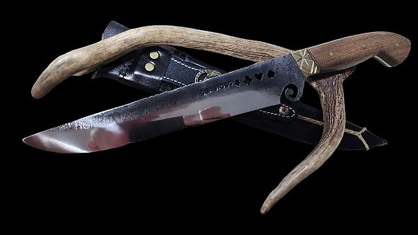 Faca Artesanal 10” em Aço Carbono 1070 - Precisão e Durabilidade