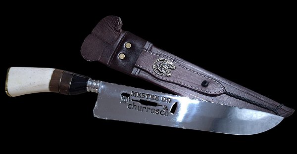 Faca de Churrasco em Aço Inox 420 10" - Mestre do Churrasco