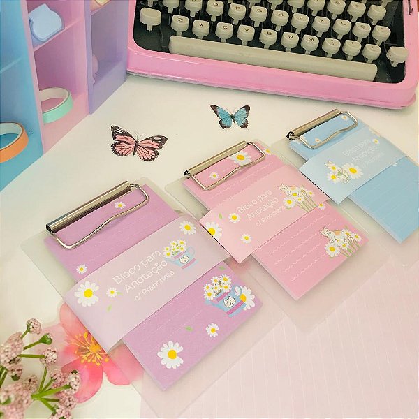 Mini Prancheta com Bloco Decorado