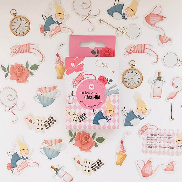 Adesivo na Caixinha - Alice no País das Maravilhas