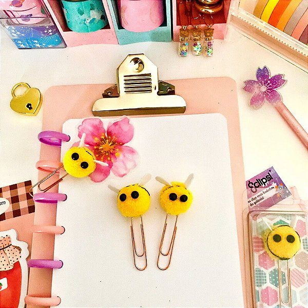 Clips Decorado Abelhinha