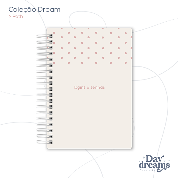 Caderno de Logins e Senhas Coleção Dream